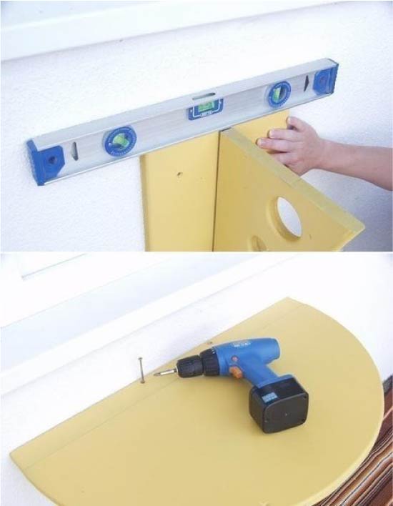 Сгъваема маса за перваза на прозореца