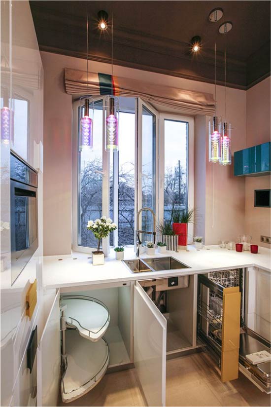 Кухня с перваз на плота с вентилационни отвори