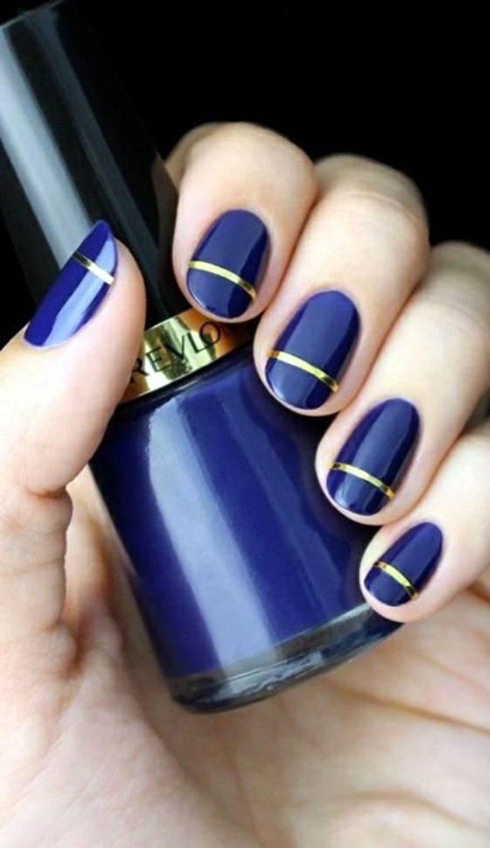 accents dorés à la mode vernis à ongles ongles modèles ongles tendances