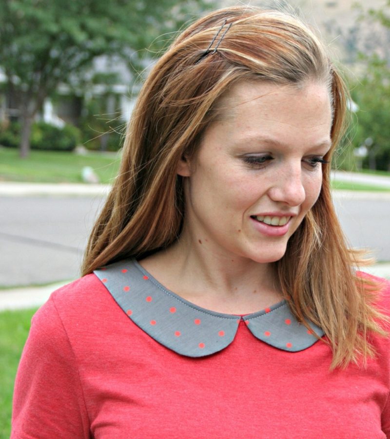 szépítse a régi blúzt Pán Péter gallérral Változtasd régi ruháidat új blúzzá Peter Pan gallérral