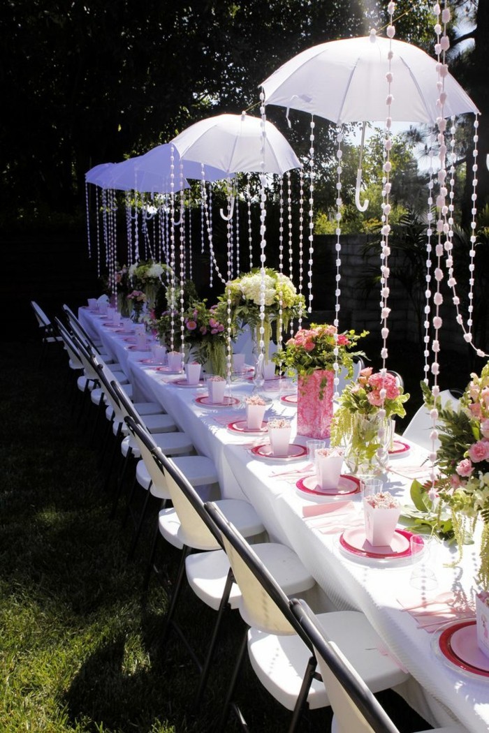 Parasols dans un style romantique