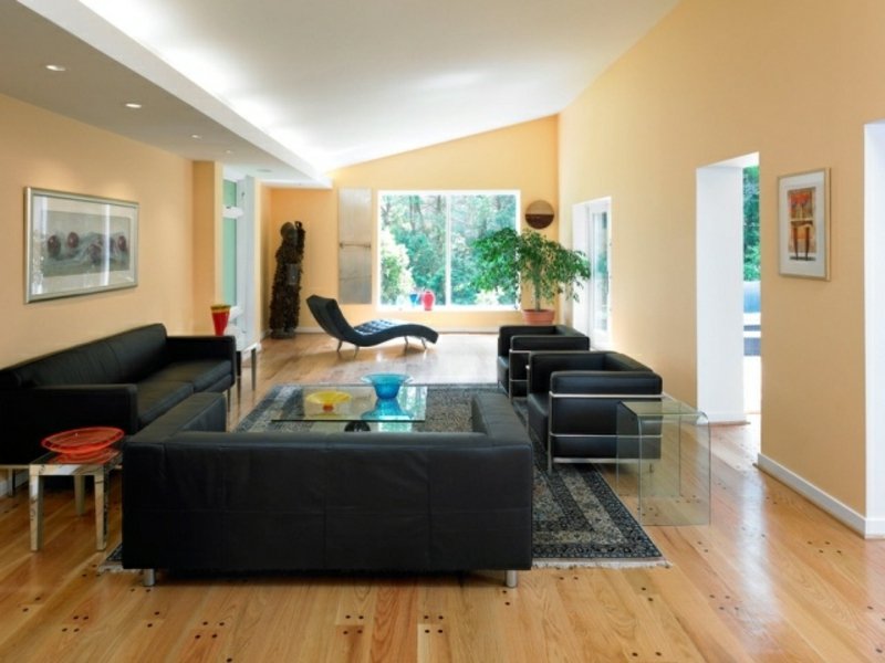 neizravna led rasvjeta i kožni namještaj