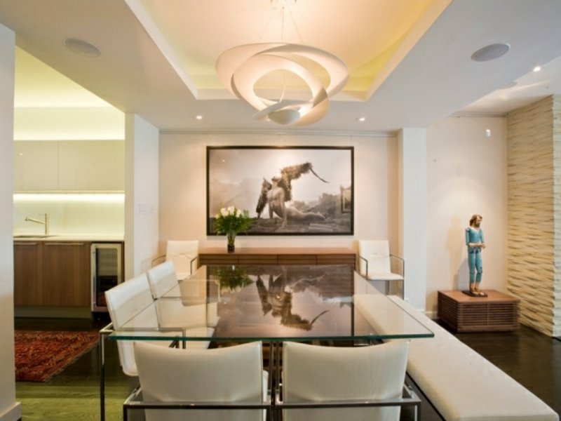 neizravna led rasvjeta na stropu u blagovaonici