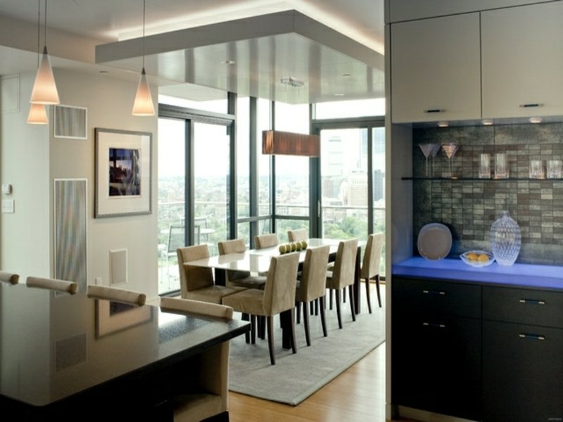 dizajnerski spušteni strop i LED neizravna rasvjeta