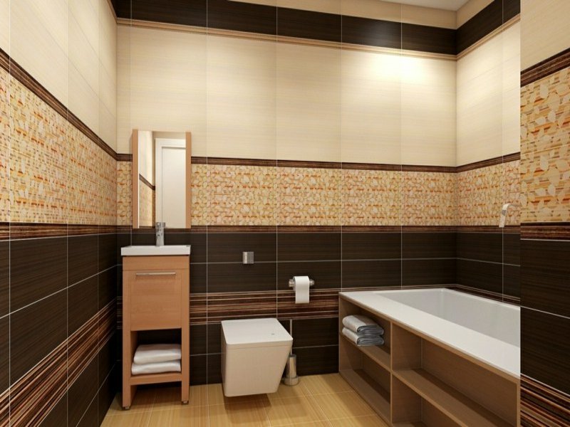 tervezői beépített polc a természetes színű trambadban