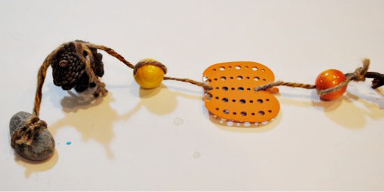 Forming the wind chime strands