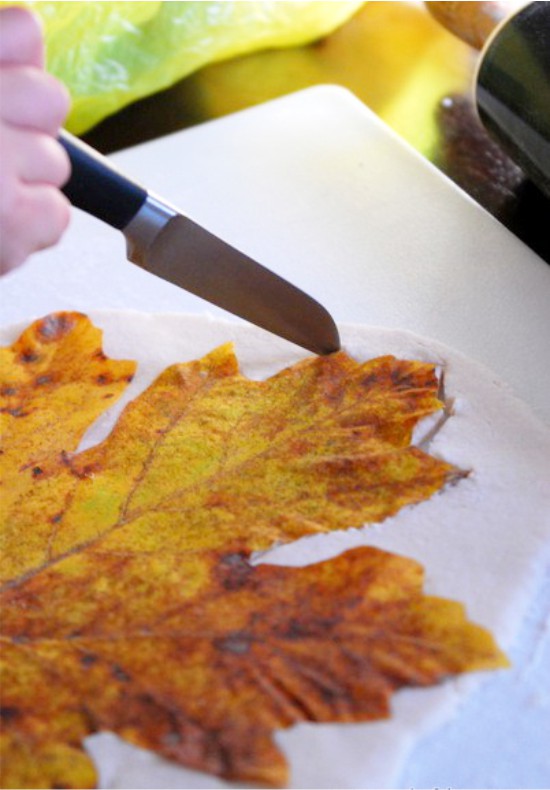 Cutting out the shape