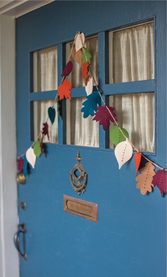 Autumn garland of felt