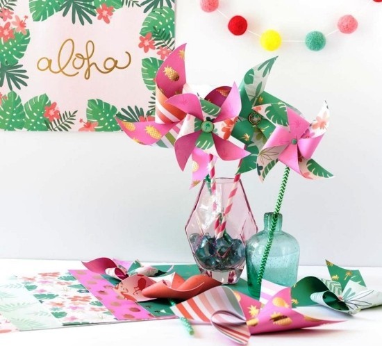 Jednostavne ideje za zabavu u džungli ručnim rukotvorinama s zavrtnjima sa šarenim vrtilima 70 vrlo lakih ideja za ručne radove i dizajne šarene ukrase za zabave u džungli vaza s kotačićima