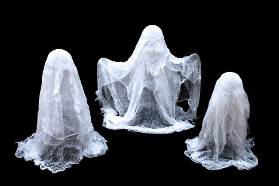 Halloween sajtvászon szellem kézműves Ötletek a szellemek készítéséhez sajtkendős szellemek három lehetőség