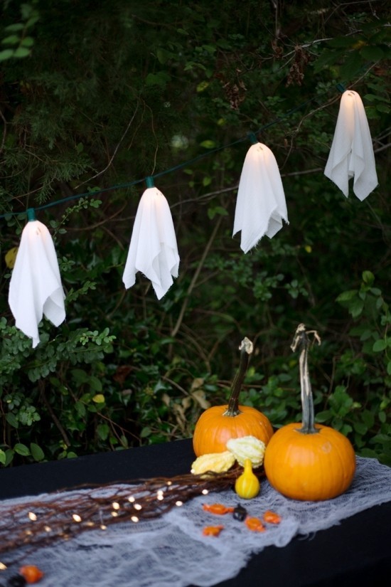 Tündér fények szellem kézműves koszorú Ötletek a szellemek tündérfények készítéséhez szellemekkel