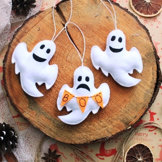 Halloween érezte dísztárgyak szellem kézműves A szellemdíszek készítésének ötletei édesnek érezték a szellemeket