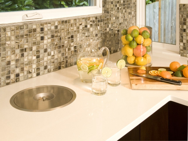 Meubles pour la cuisine carrelage surface blanche Meubles en carrelage pour la cuisine