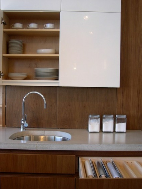 Meubles pour la plaque en bois d'évier de cuisine Meubles d'évier de cuisine