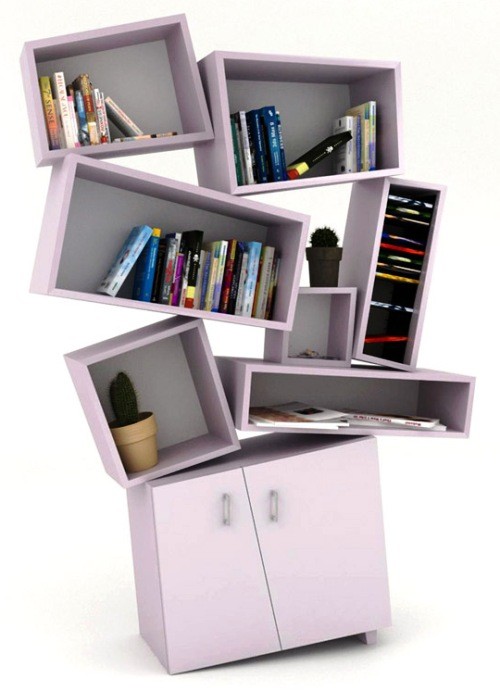 jedinstveno kreativne police za knjige i police za knjige smiješna polica koja se raspada iluzija