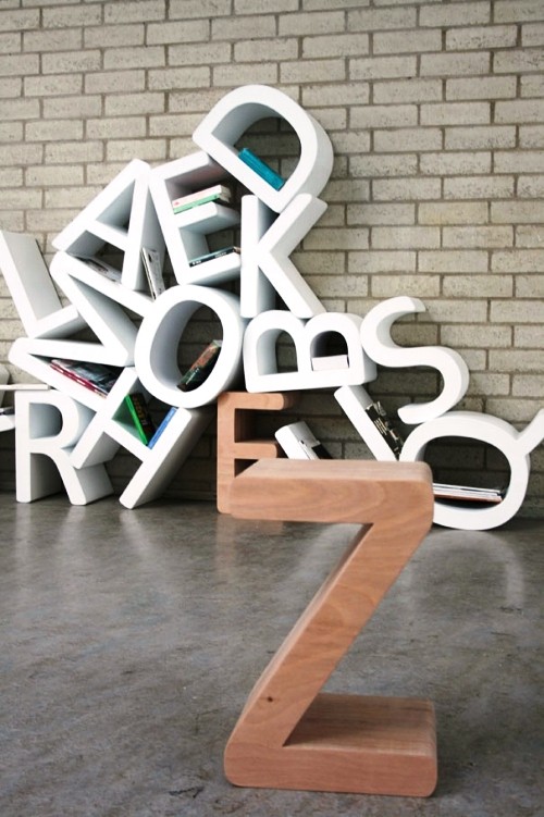 jedinstveno kreativne police za knjige i police za knjige abecednim redom