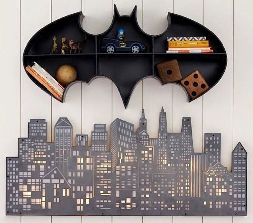 jedinstvene kreativne police za knjige i police za knjige Batman symbol regal