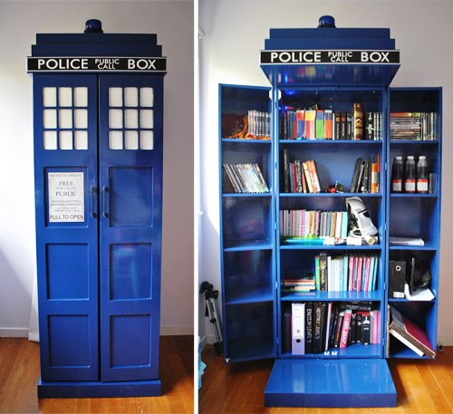 jedinstveno kreativne police za knjige i police za knjige dr who police box regal fan project