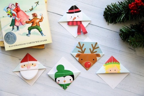Készíts magadnak könyvjelzőket karácsonyi sarok könyvjelzők origami Készíts magadnak könyvjelzőket karácsonyi sarkokban