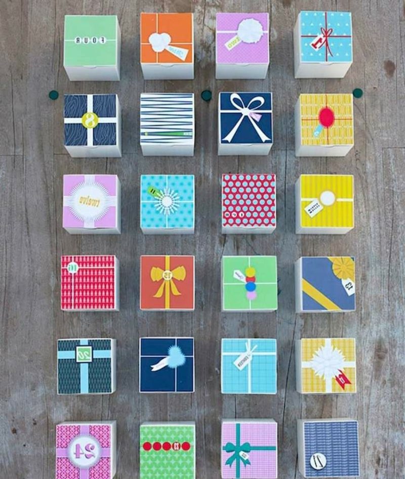 Adventski kalendar koji ste sami izradili od šarenih kutija