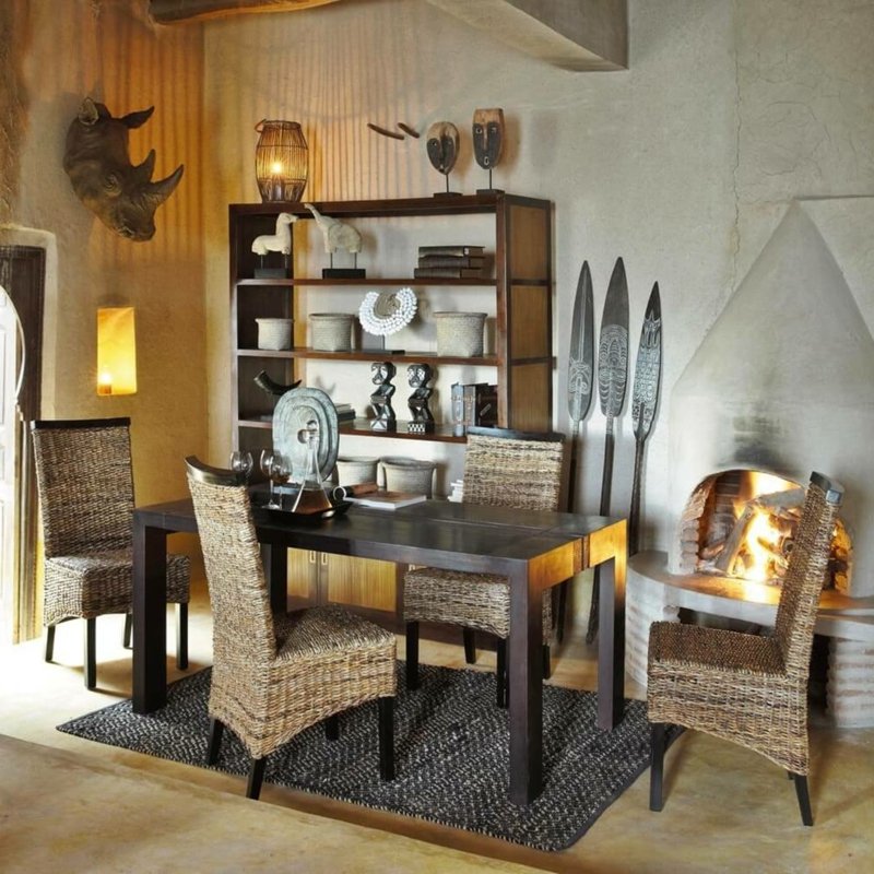 Afrički ukras za blagovaonicu od ratana