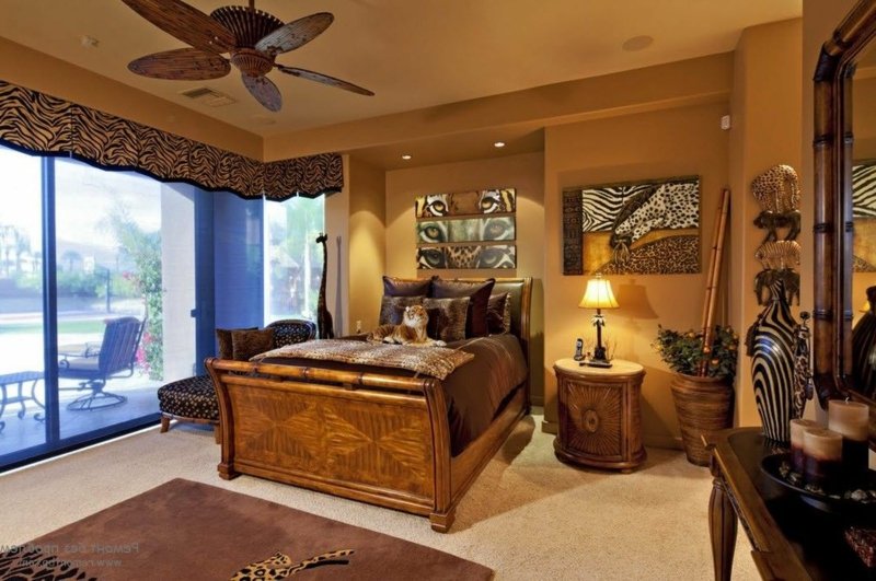 Safari motivi spavaće sobe