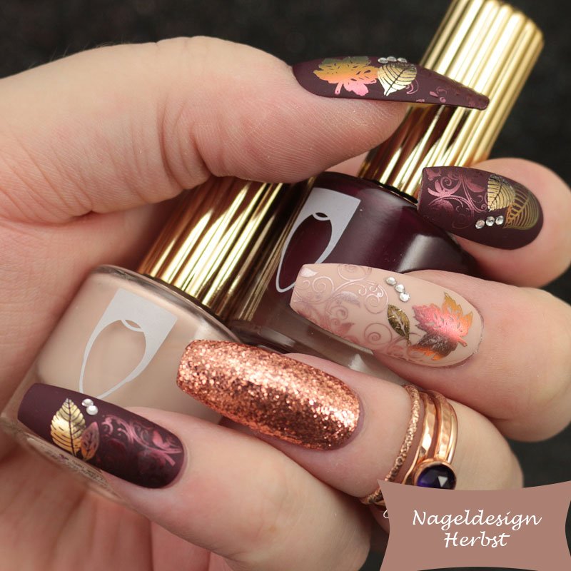 №3 unghie in gel glitterate per l'autunno №3 unghie in gel glitterate per l'autunno