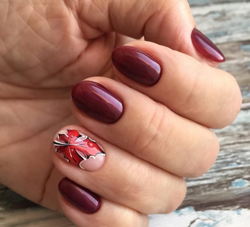 №9 nail design francese per l'autunno №9 nail design francese per l'autunno