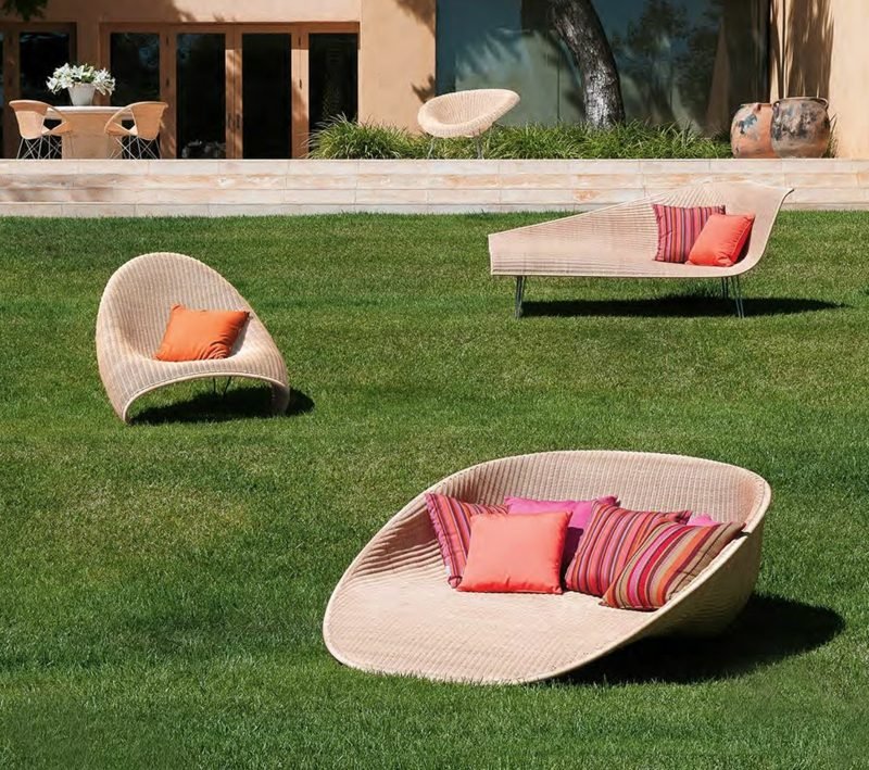 Arredo lounge Sedie da esterno Poltrone Cuscini mobili da salotto sedie a sdraio moderne da esterno salotto da giardino