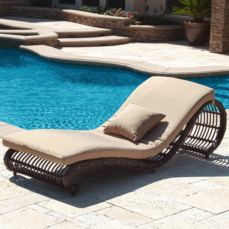 Mobili da salotto, mobili in rattan, sedie a sdraio da esterno mobili da salotto mobili in rattan da esterno Chaise Lounge Chair in vimini
