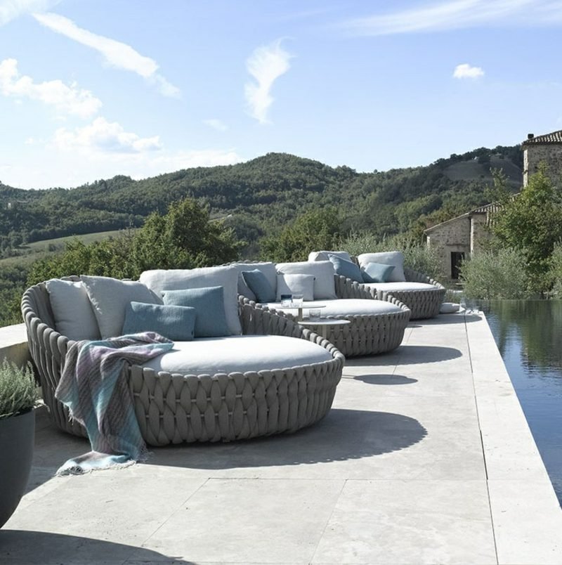 Mobili lounge poltrona da esterno mare mobili da salotto da esterno Salotto da giardino moderno
