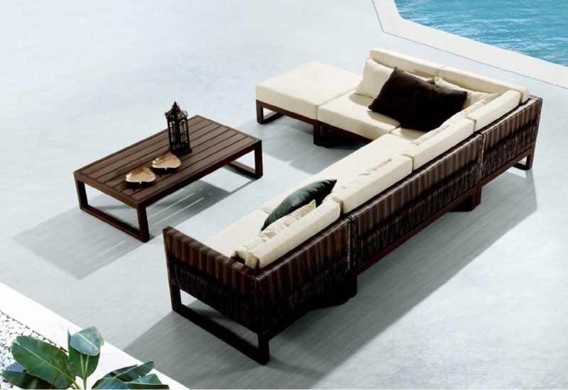 Arredo lounge Poltrone da esterno Cuscini Soffa Meer mobili da salotto cuscini di seduta e schienale da esterno mobili da salotto da esterno