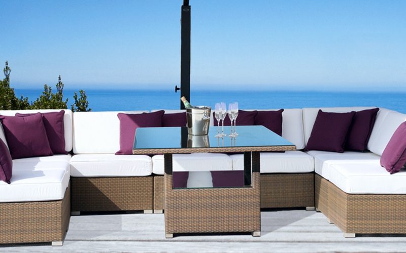 Mobili da salotto copritavolo da esterno vaso salotto da mare mobili da giardino Mobili lounge Mobili da giardino lounge