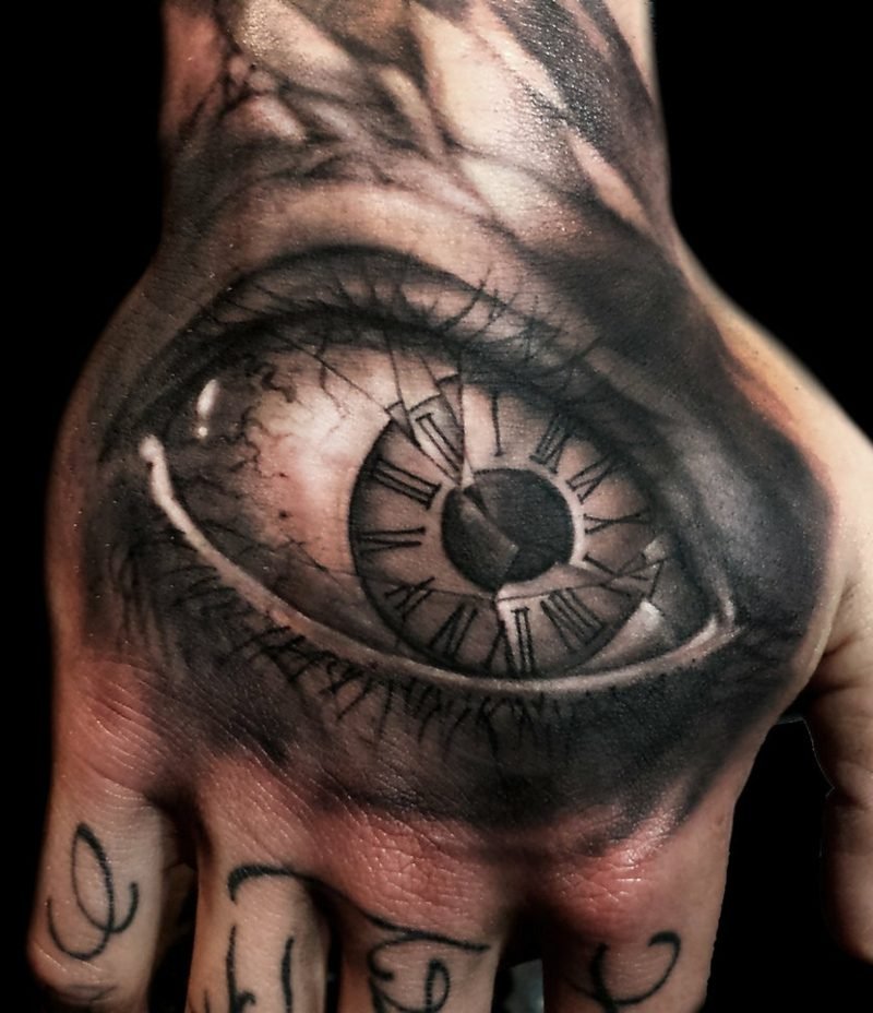 csukló szem tetoválás óra üvege törött