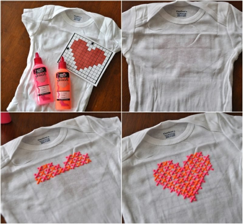 Baba testfesték motívum sablon a szövet alatt Testfestés motívum sablon szív minta