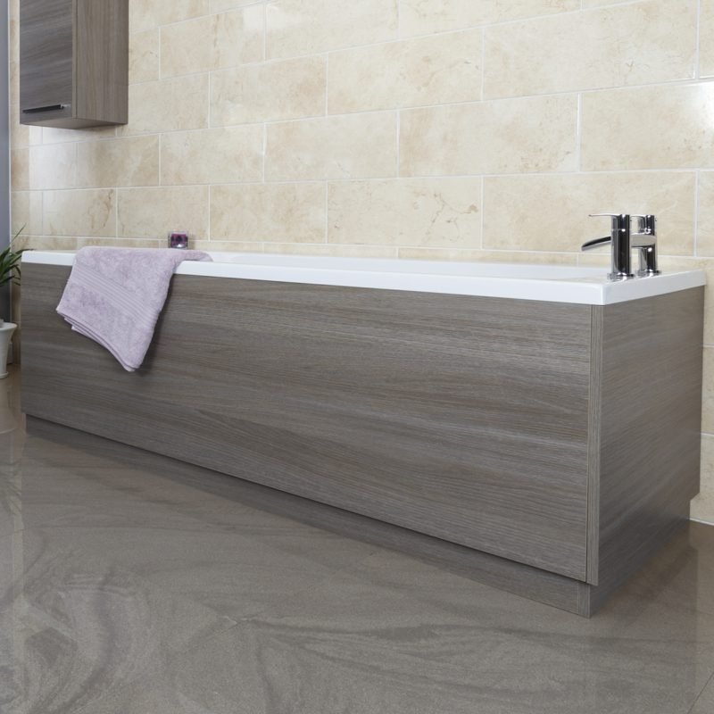 Obloga kade od sivog drveta kupka obložena sivim hrastom