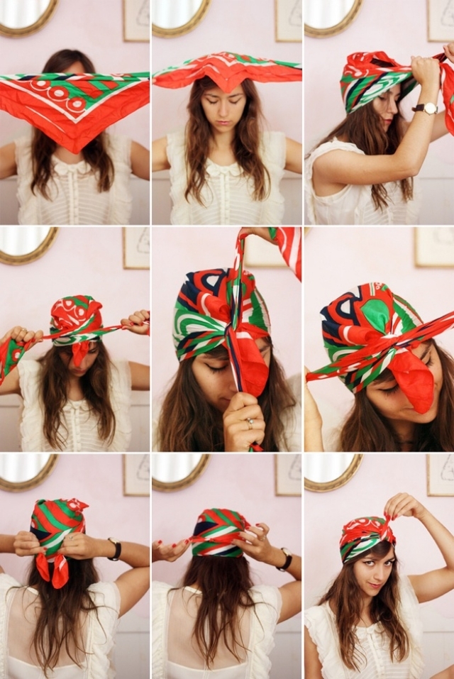 Istruzioni per turbante con cravatta a bandana