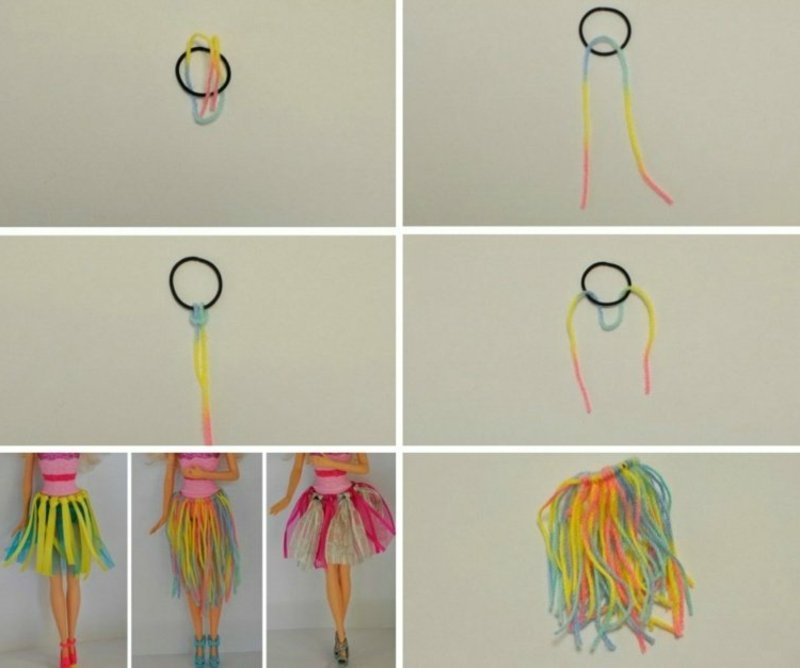 Tinker suknja od tila za Barbie Napravite suknju za lutku bez šivanja