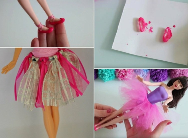 Odjeća za Barbie sama napravite cipele i suknje Napravite vlastitu suknju za lutke od tila