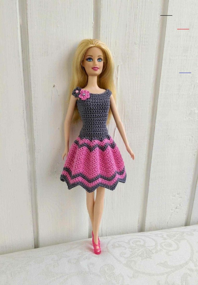 Barbie elegantna pletena haljina Učinite Barbie odjeću modnom pletenom haljinom