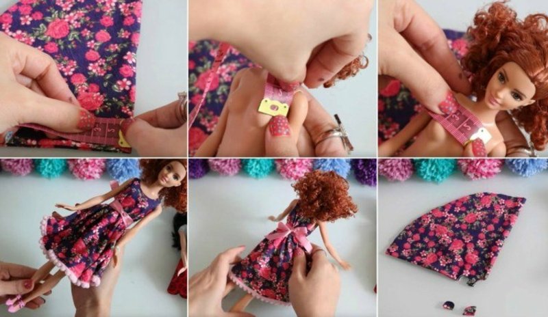 Šivaća haljina za lutku Barbie Barbie haljina sašiti od tkanine