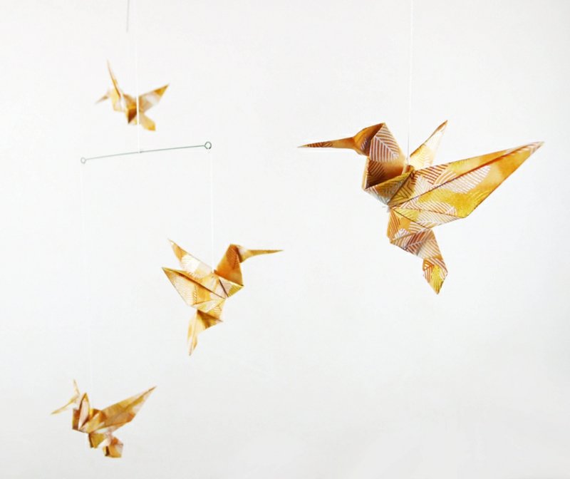 Kézműves ötletek felnőtteknek összecsukható madár origami kolibri