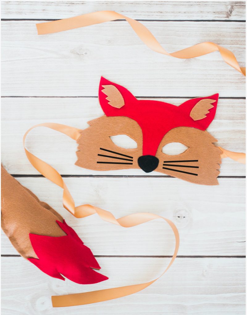 Istruzioni con tessuto in feltro - armeggiare maschera animale fai da te Istruzioni con tessuto in feltro - armeggiare maschera animale fai da te