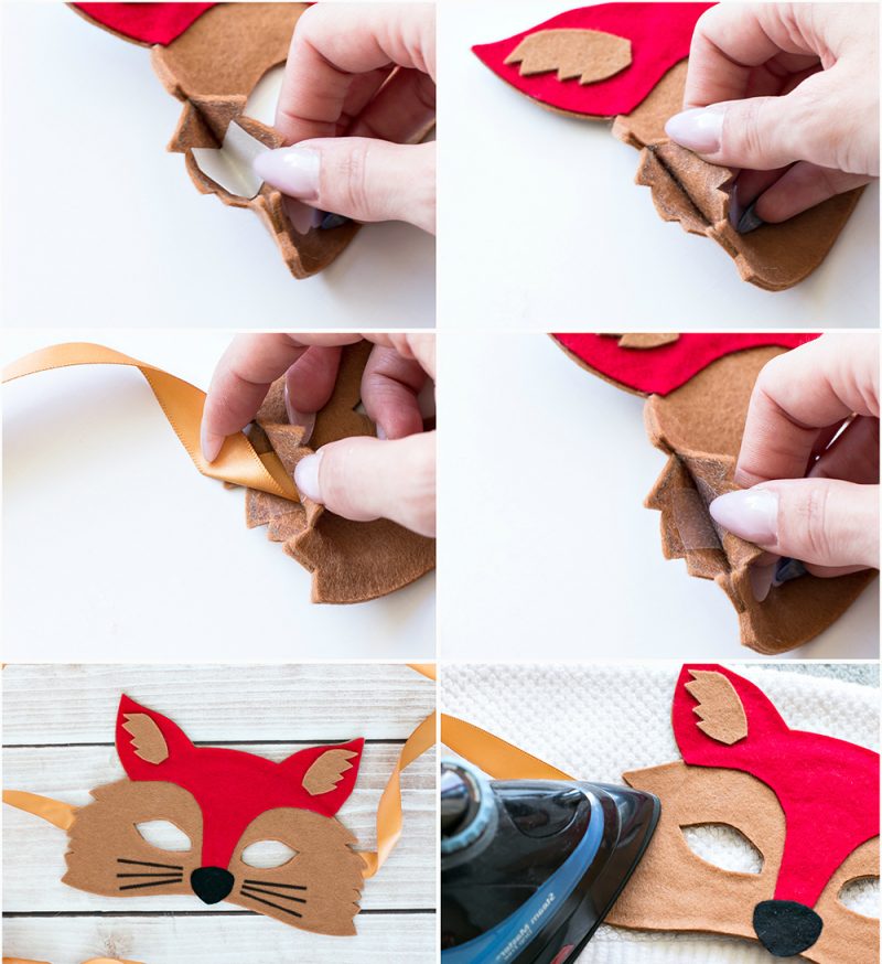 Istruzioni con tessuto in feltro - armeggiare maschera animale fai da te Istruzioni con tessuto in feltro - armeggiare maschera animale fai da te