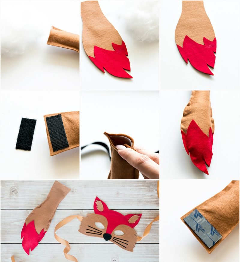 Istruzioni con tessuto in feltro - armeggiare maschera animale fai da te Istruzioni con tessuto in feltro - armeggiare maschera animale fai da te