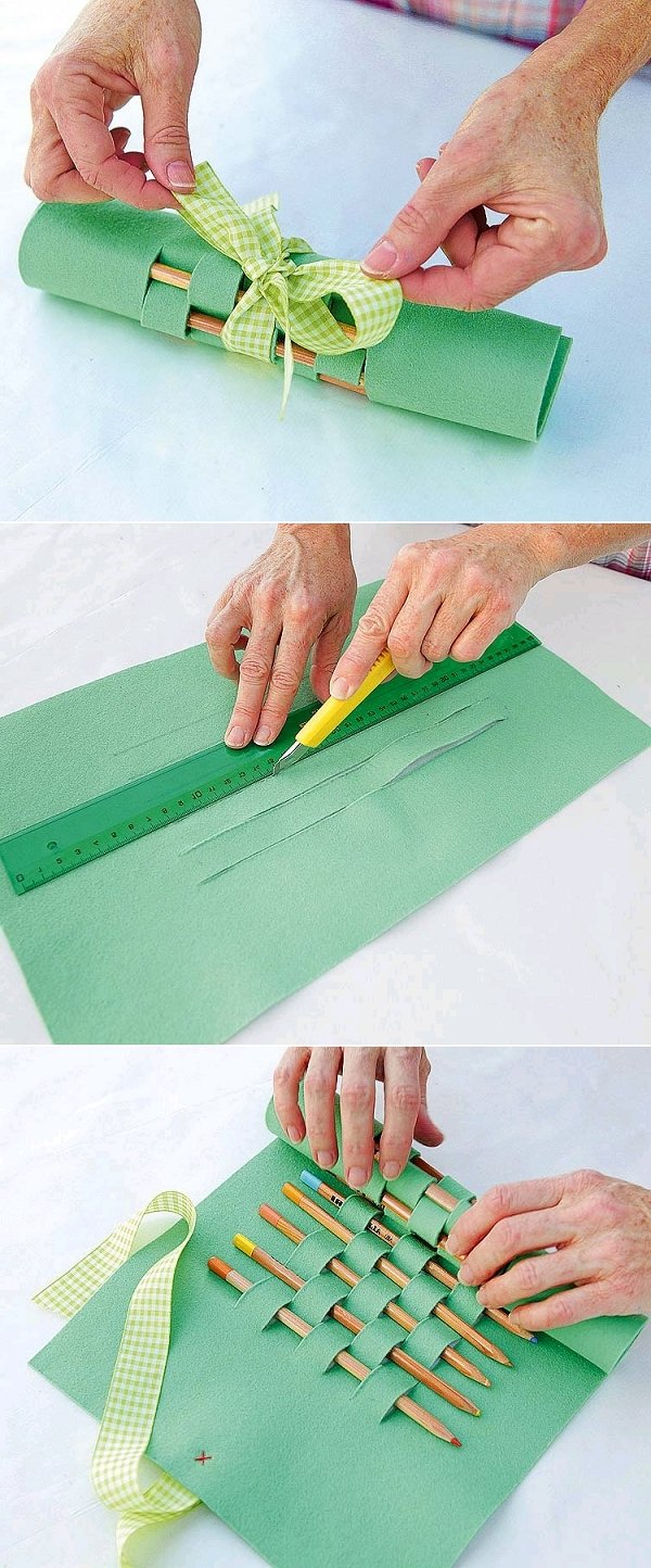 Crea la tua scatola di matite in feltro - Istruzioni fai-da-te Crea la tua scatola di matite in feltro - Istruzioni fai-da-te