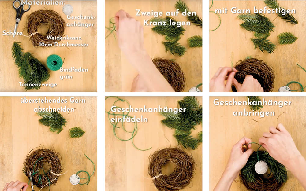 Upute za vezanje vijenca Upute za izradu božićnog vijenca od prirodnih materijala