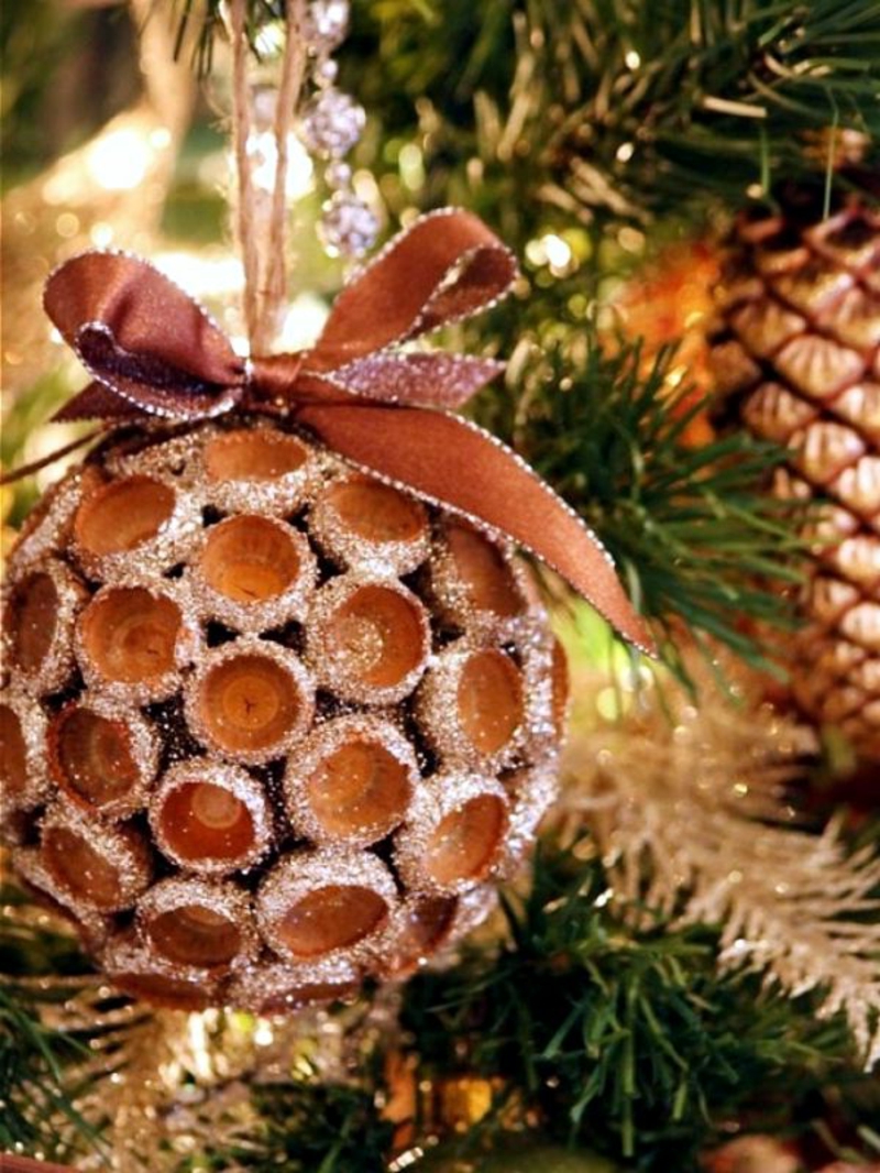 Božićne kuglice tinker orasi kreativne ideje Tinker božićne kuglice s orasima