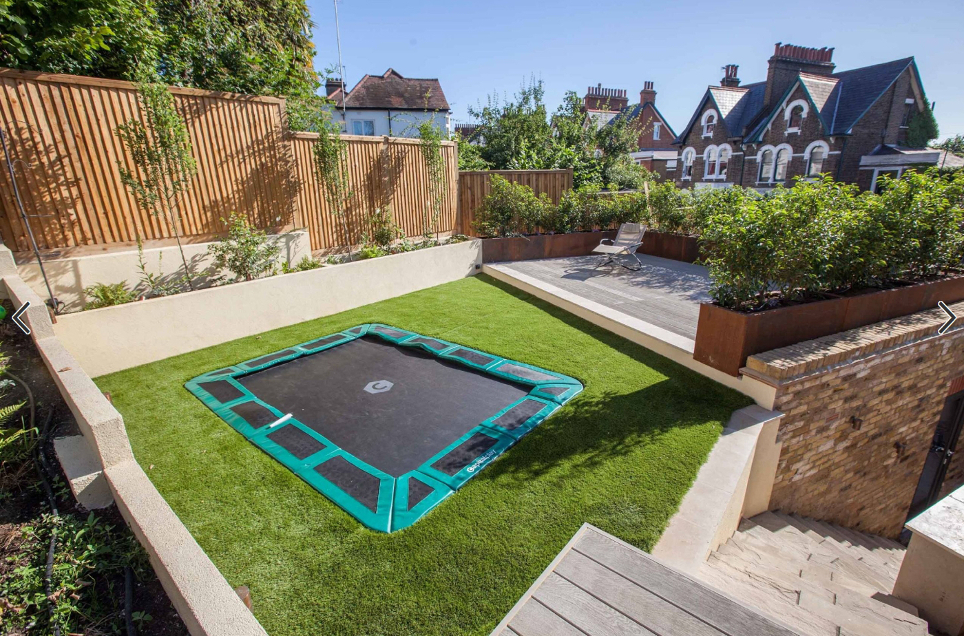 Trampolino a terra nei vantaggi del giardino Seleziona una posizione per il trampolino a livello del pavimento