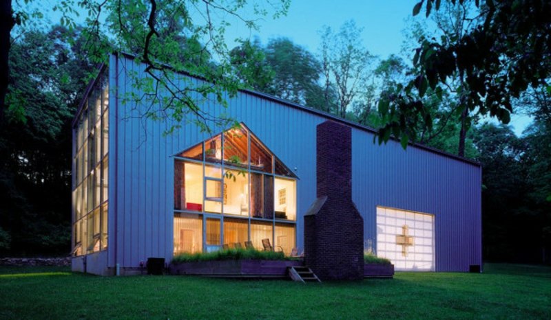 Maison de conteneur de Kalkin la nuit